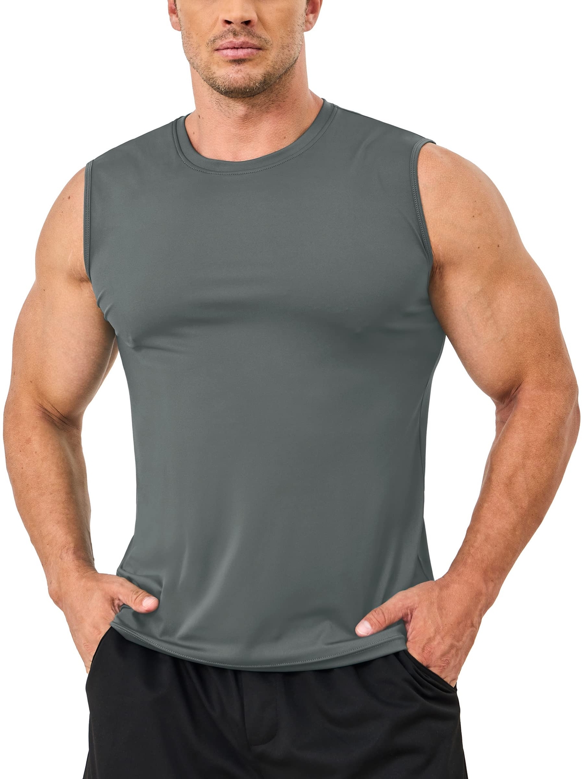 Men’s Sleeveless Tank Tops Muscel Tee Gym Workout Summer Quick Dry Undershirts