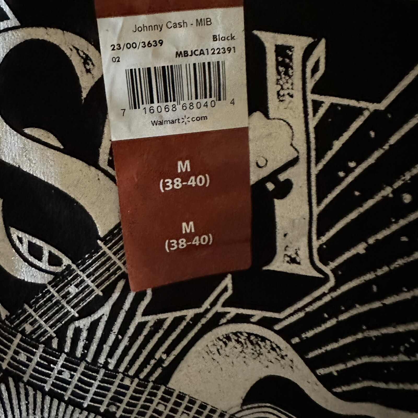 Johnny Cash Rock T-Shirt Size Medium, The Man in Black Shirt, Walmart T-Shirt