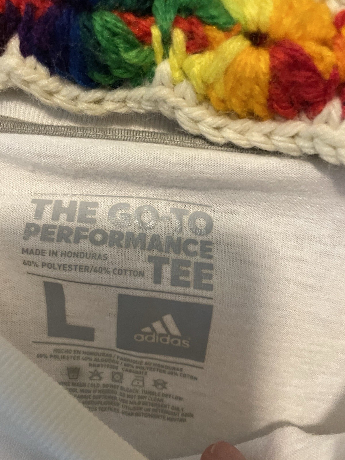 Adidas Men’s The Go To Performance Tee, NEW, White with Gray/Black Logo, Size L