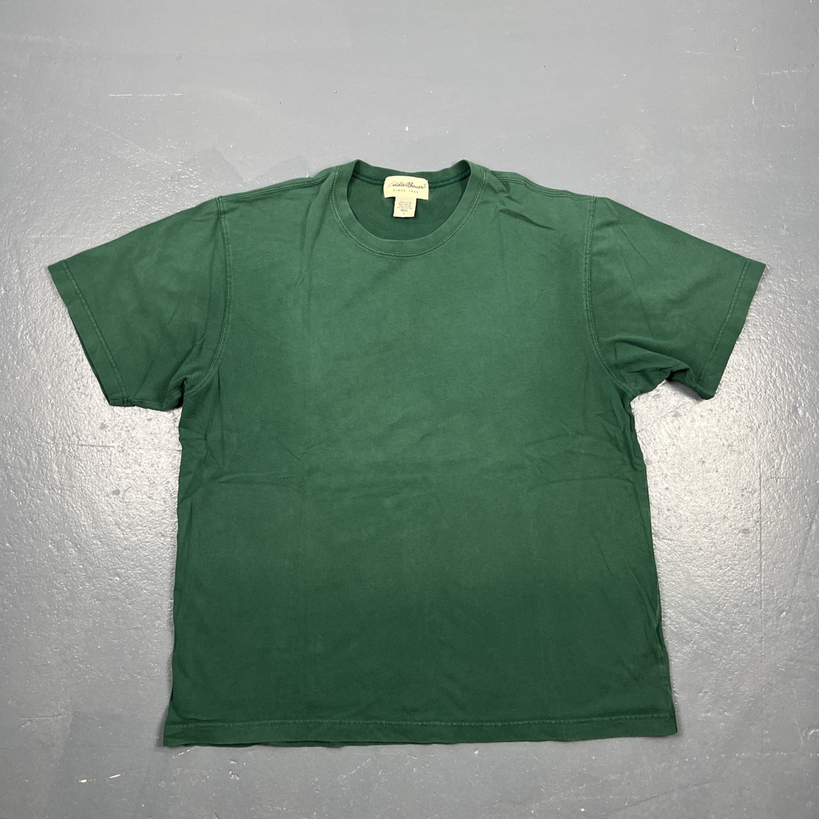Vintage 90s Eddie Bauer Men’s Tshirt Green Large VTG Gorp Core Casual Outdoors