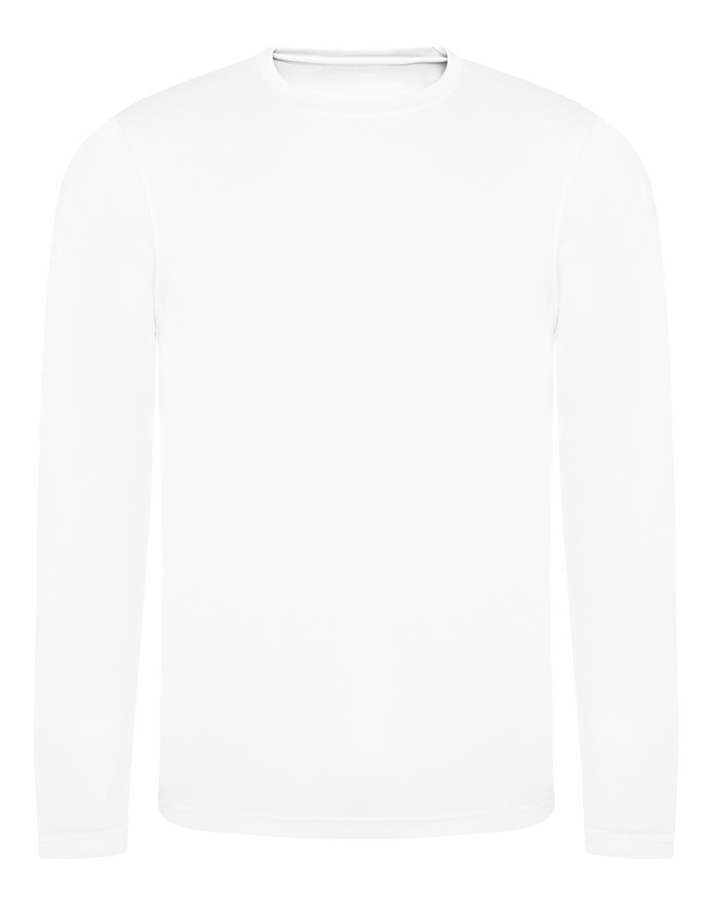 Mens Long Sleeve Polyester T Shirt Cool Quick Dry Wicking Training Top AWDis