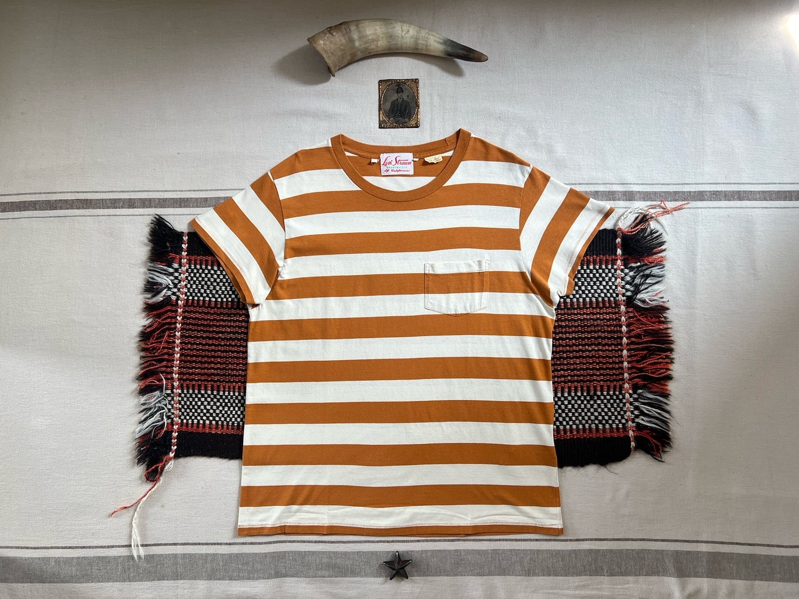 LVC T-Shirt L Breton Stripe 50s Sportswear Levi’s Vintage Clothing Single Stitch