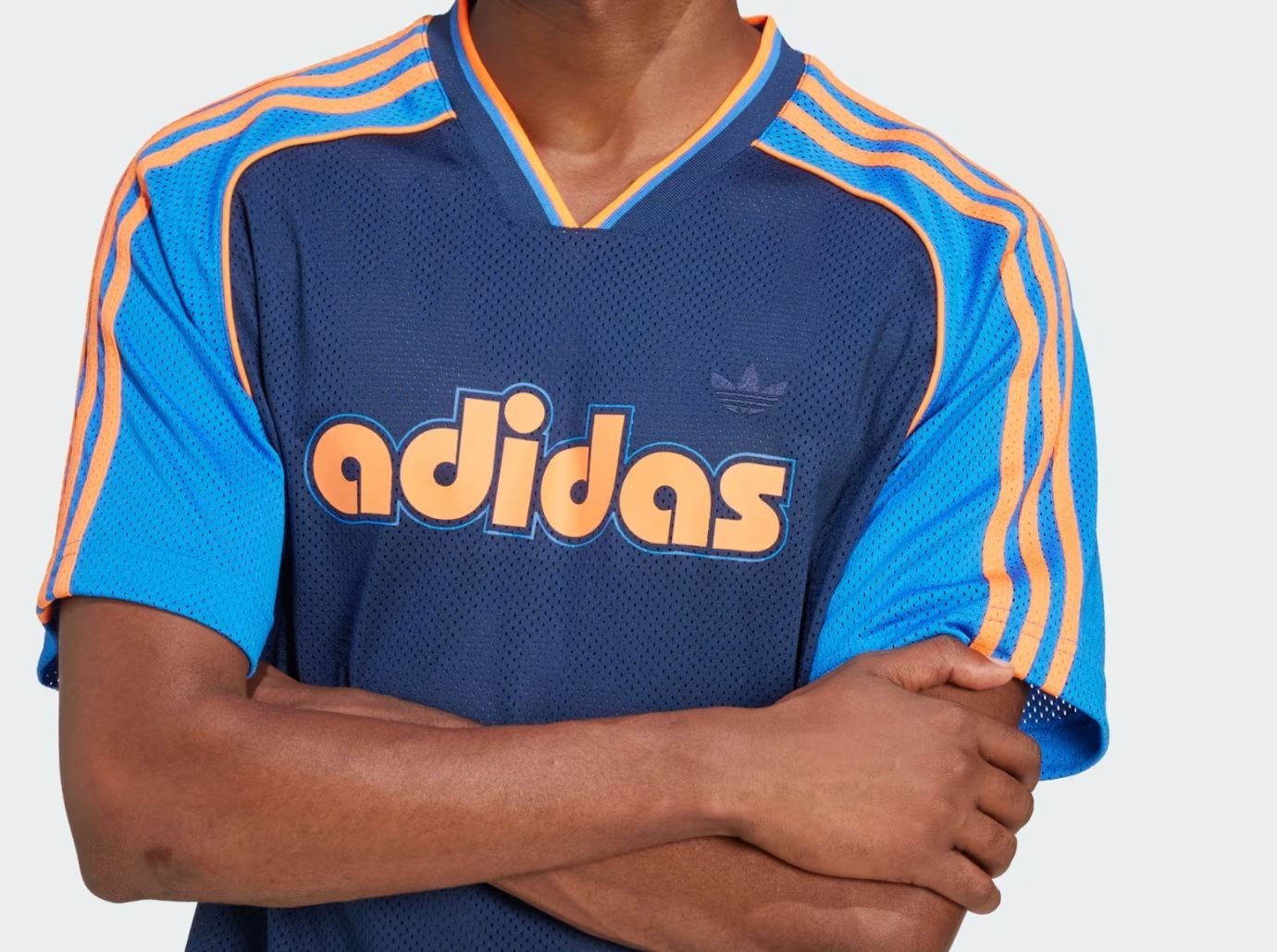 NEW MEN’S ADIDAS ORIGINALS TREFOIL RETRO POLY TEE SHIRT ~SIZE LARGE #JD0812