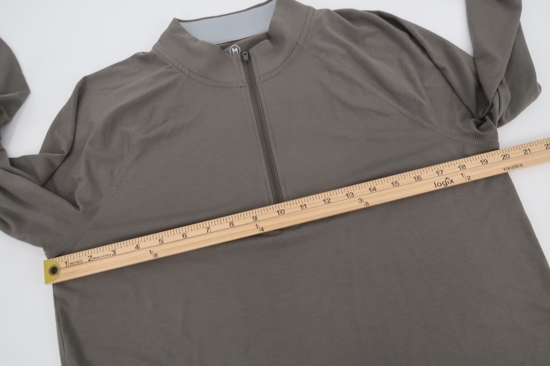 Free Fly Mens Medium 1/4 Zip Pullover Bamboo Flex Olive Green Outdoor Hiking