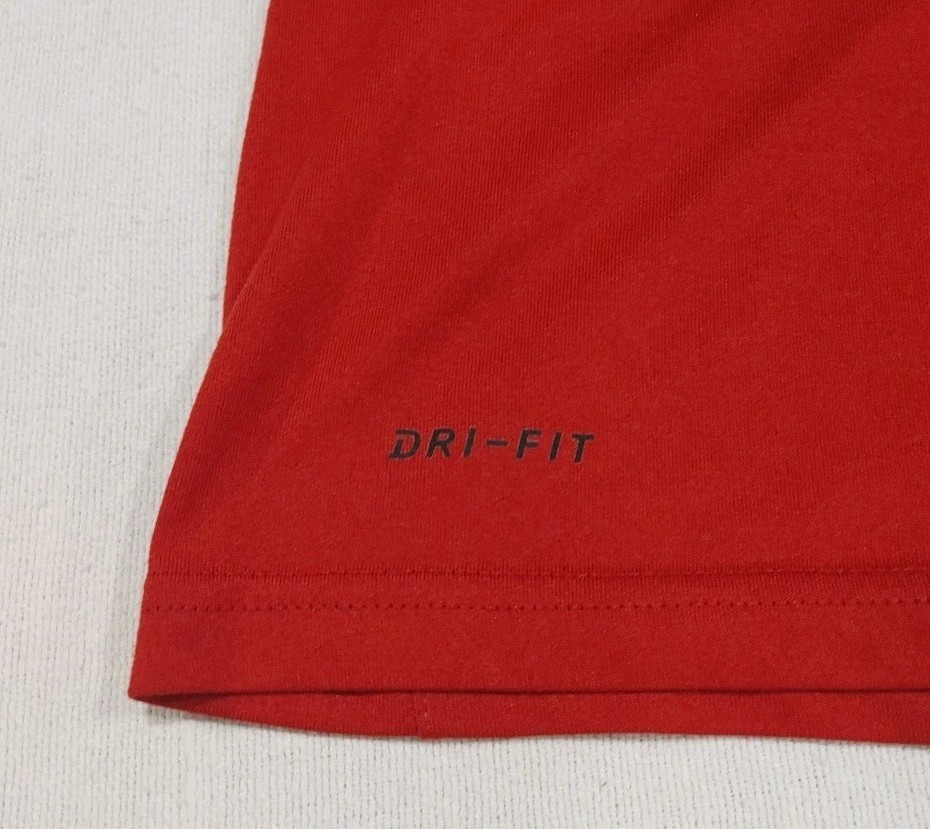 Nike Dri Fit TShirt Regular Athletic Casual Red Adult Size Large