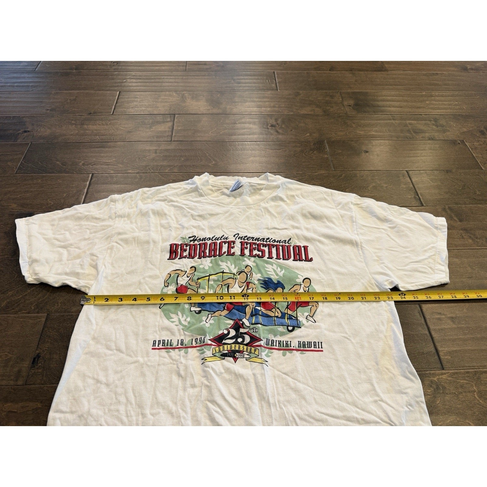 Vintage 90s Honolulu International Bedrace Festival 25th Anniversary T-Shirt XL