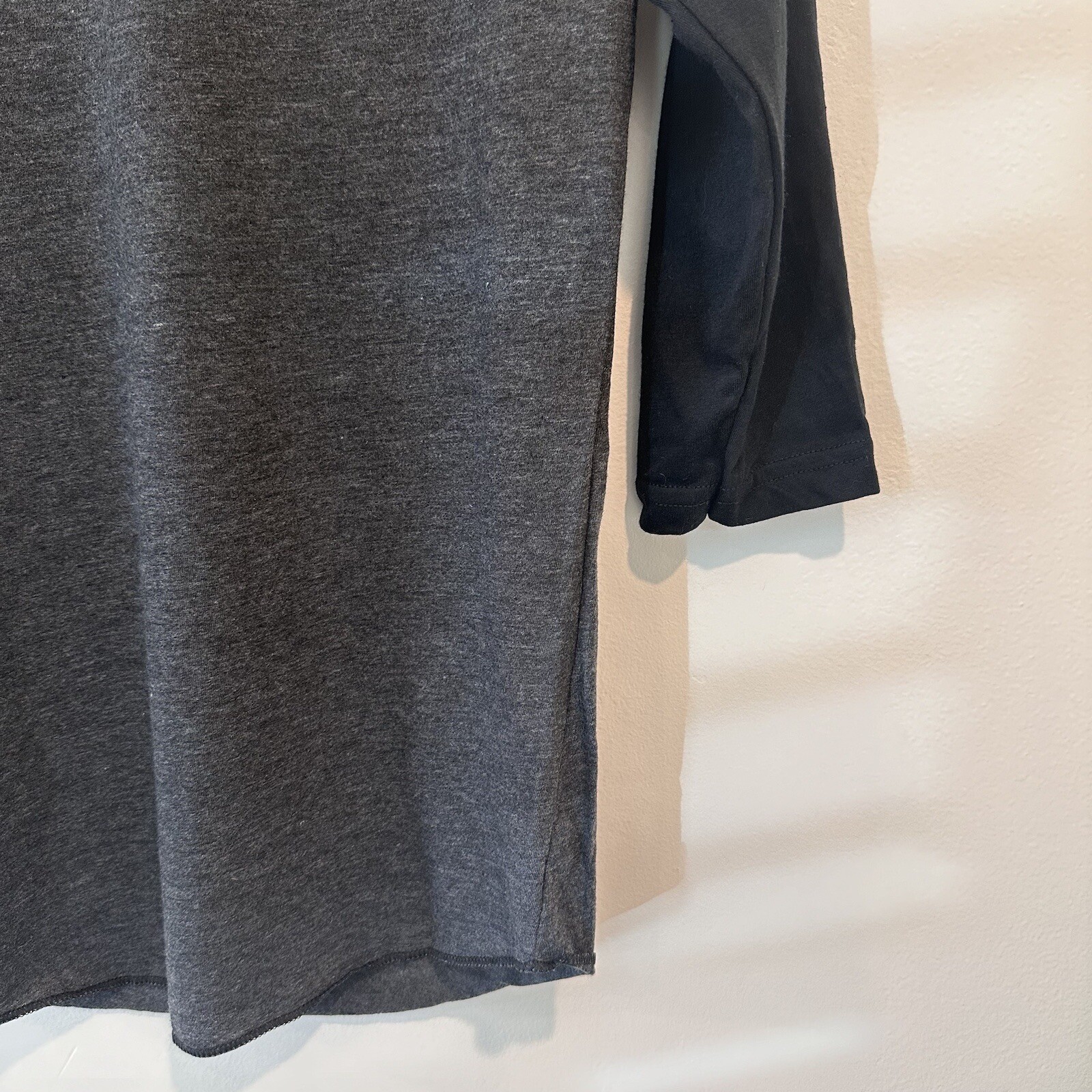 American Apparel Baseball Raglan – 3/4 Sleeves | Black & Charcoal | Unisex XL
