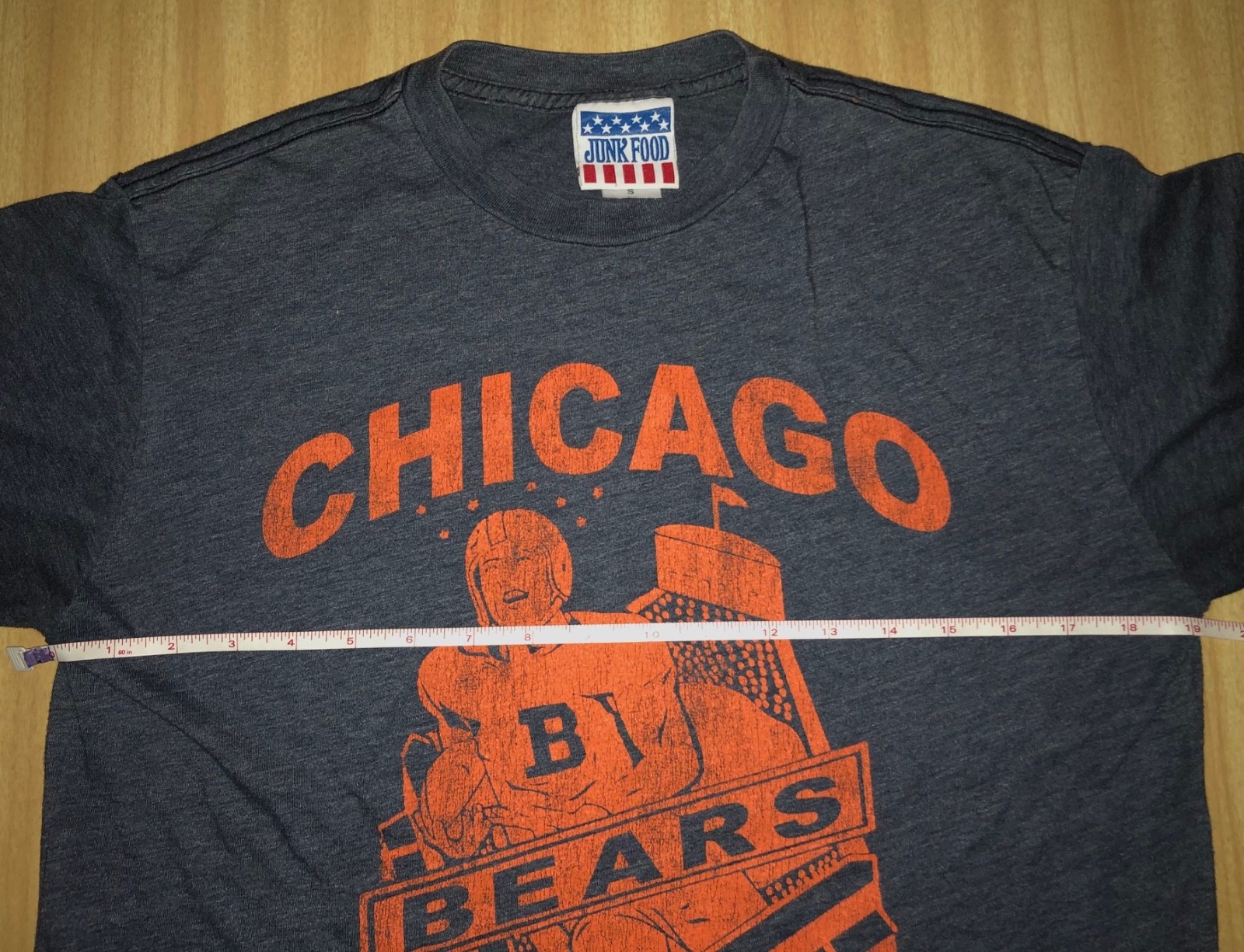 Vtg Throwback 1930/40s Logo Chicago Bears Shirt Wrigley Field Graphic Med/Sm