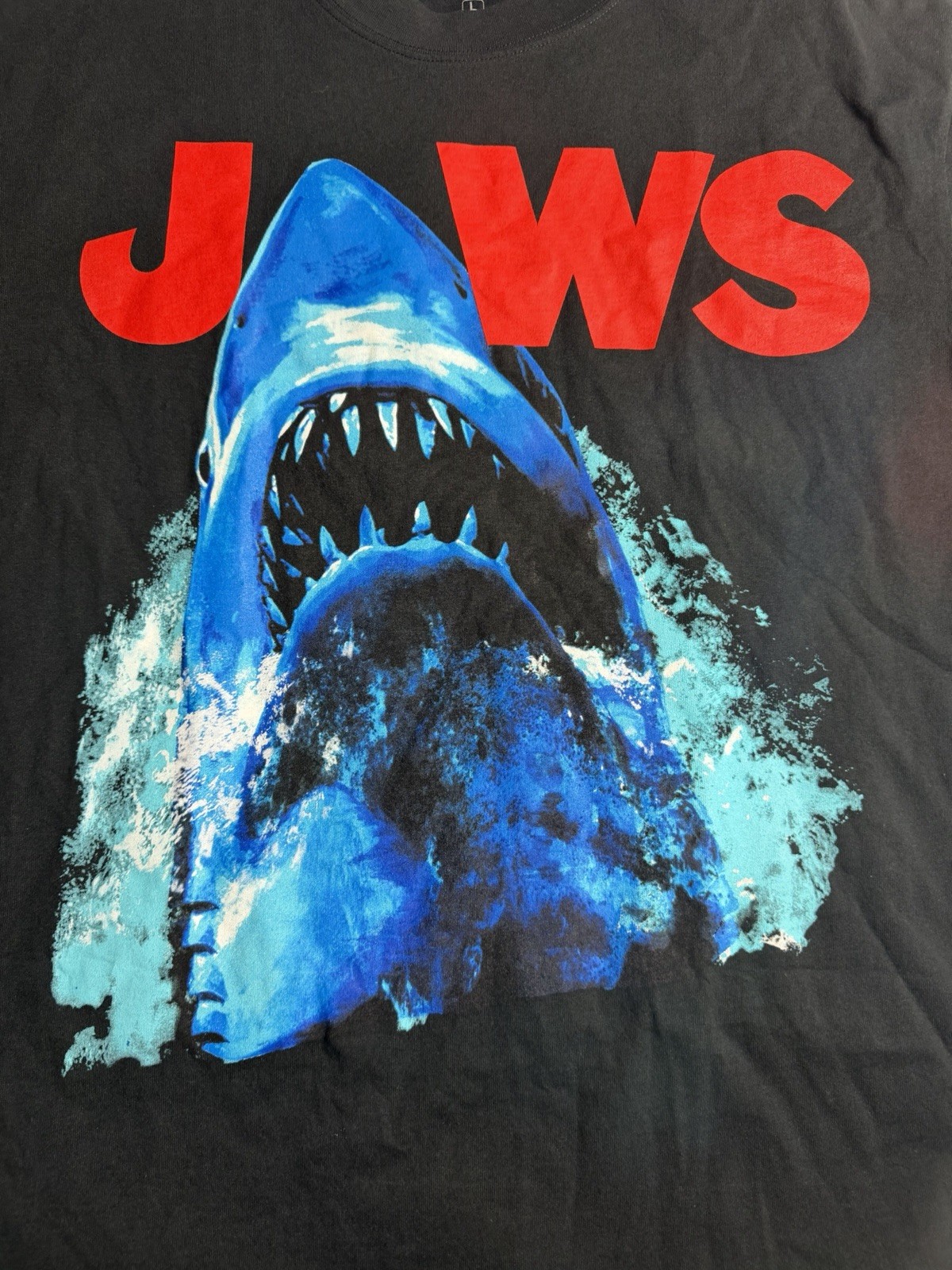 Jaws Ripple Junction Universal Heavyweight SS Black Shirt Movie Sz L B87