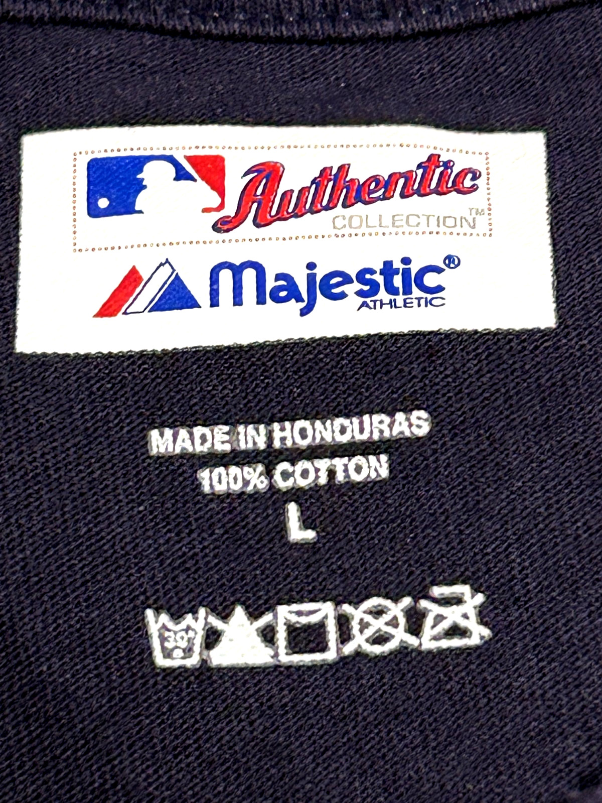 Tampa Bay Rays Baseball MLB Authentic Collection Majestic Blue T-Shirt LARGE