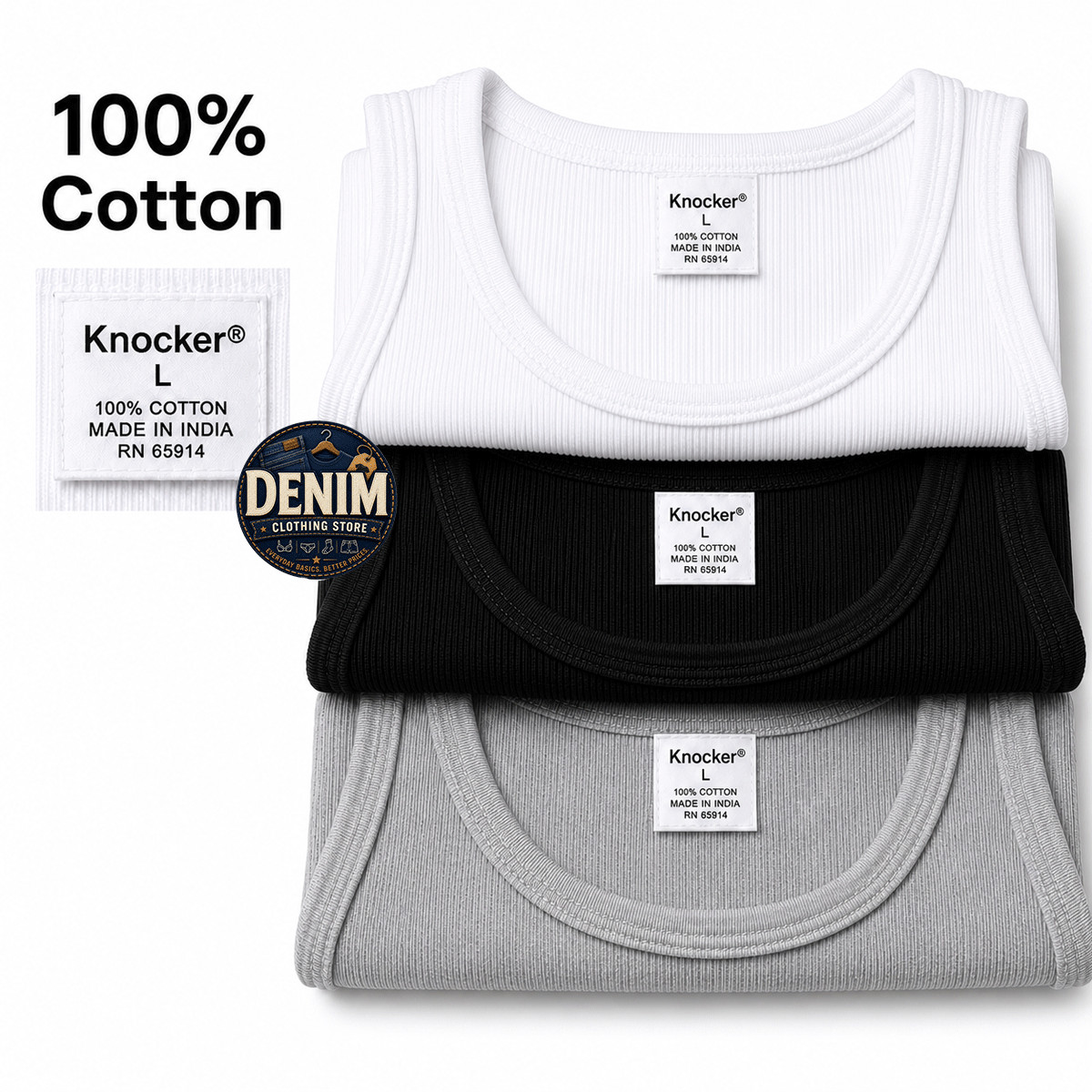 3 6 12 Pack Men Tank Top 100% Cotton A-Shirt Wife Beater Ribbed Undershirt S-3XL