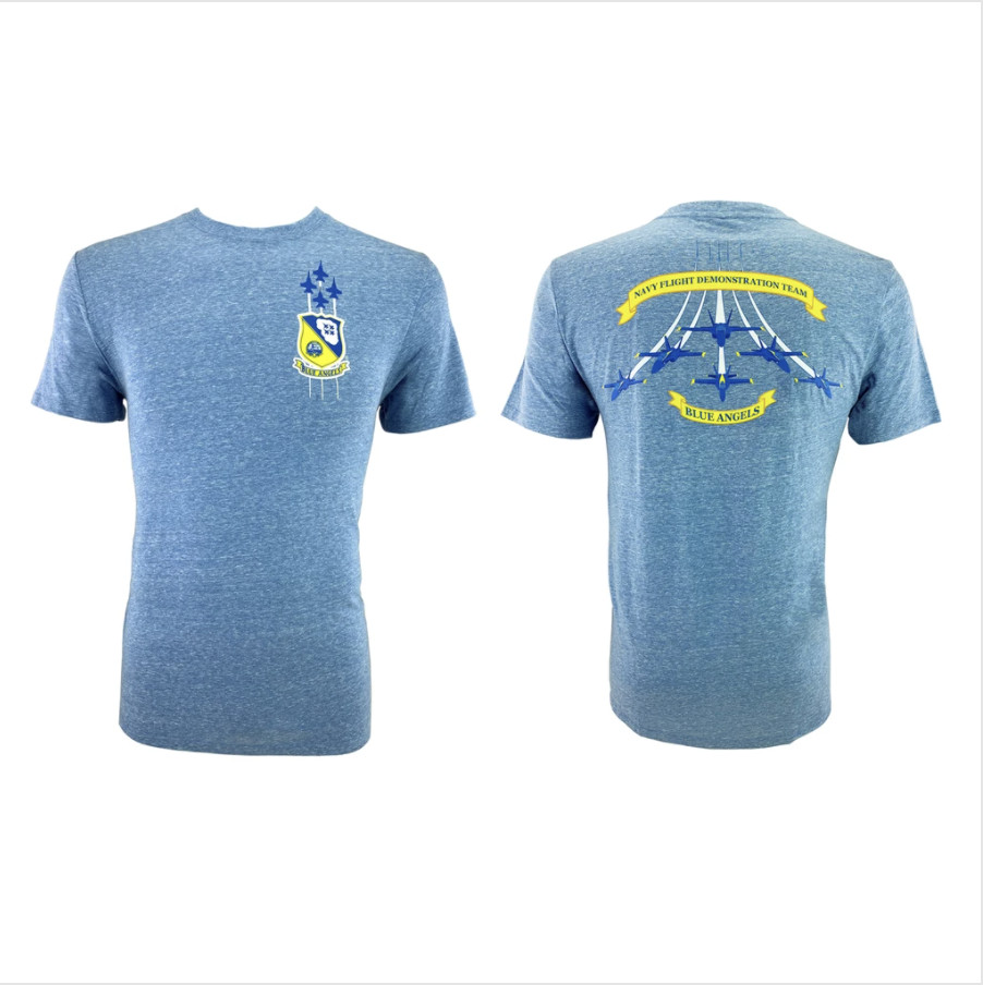 Genuine U.S. T-SHIRT: BLUE ANGELS NAVY FLIGHT DEMONSTRATION TEAM – SHORT SLEEVE