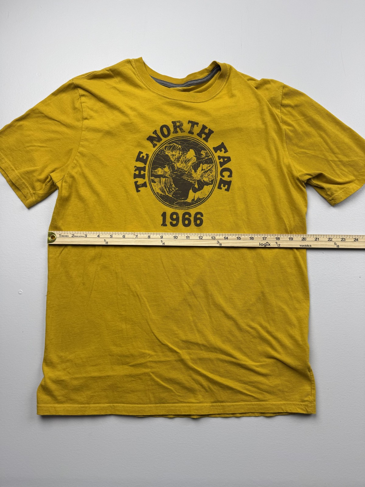 The North Face Shirt Mens Large Yellow 1966 Mountain Outdoor Graphic Tee Tagless