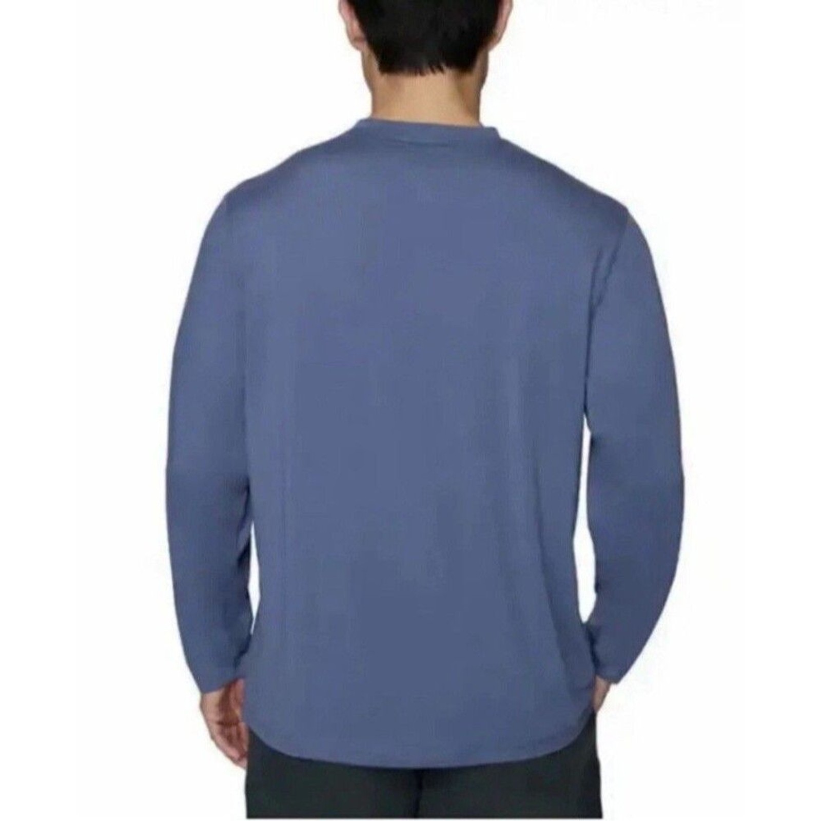 Hang Ten Mens XL Blue UPF 50+ Quick Dry Long Sleeve T-Shirt Sun Swim Rash Guard
