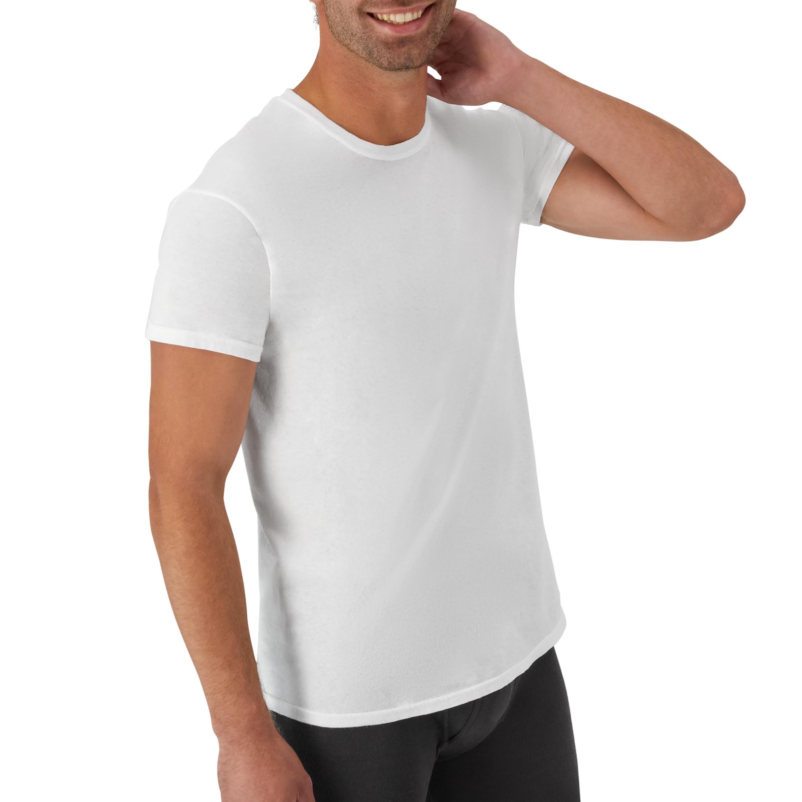 Hanes Men’s Cotton Moisture-wicking Crew Tee Undershirts Multi Medium