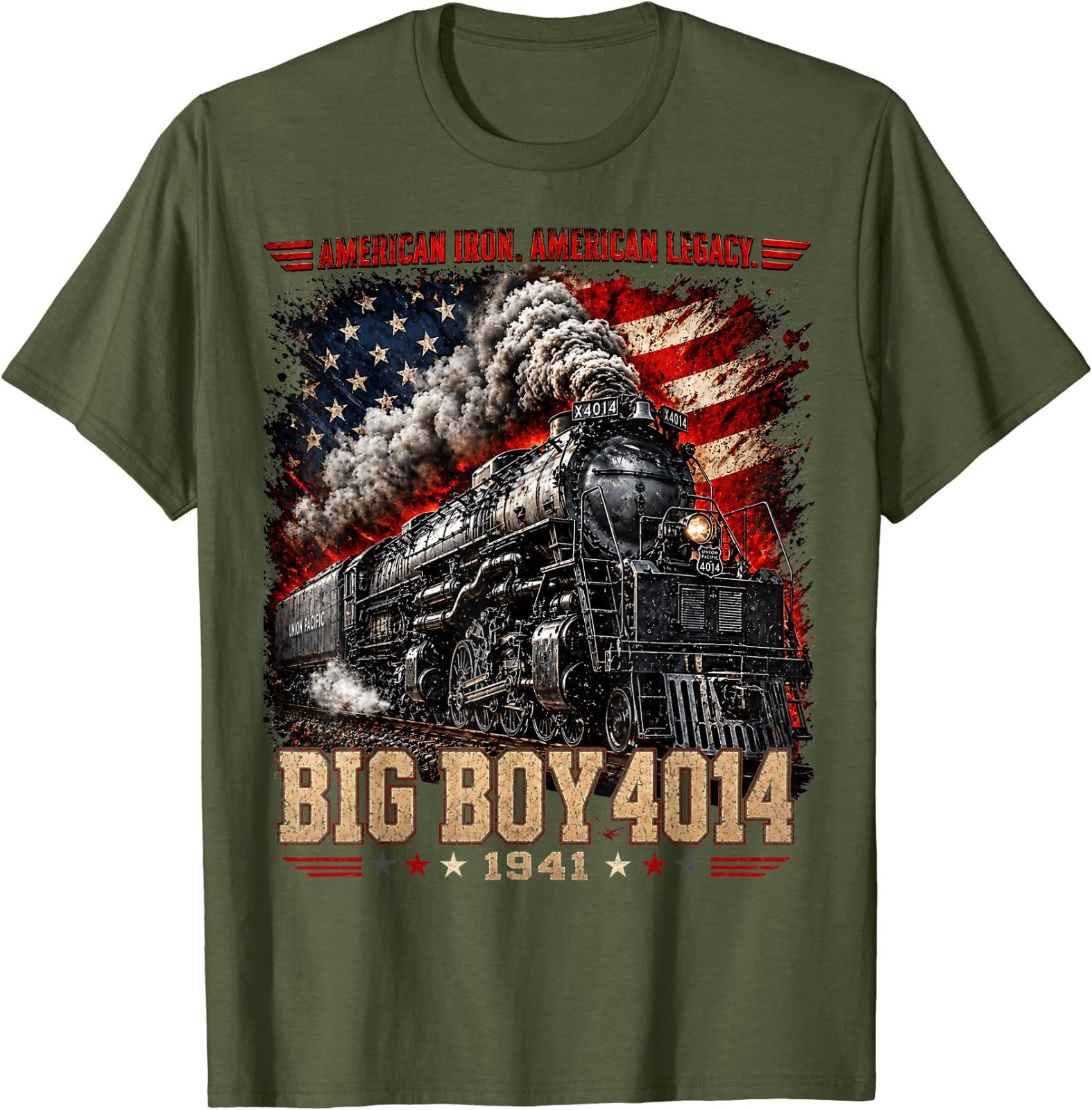 Big Boy 4014 Vintage Steam Locomotive Railroad Train Engine T-Shirt