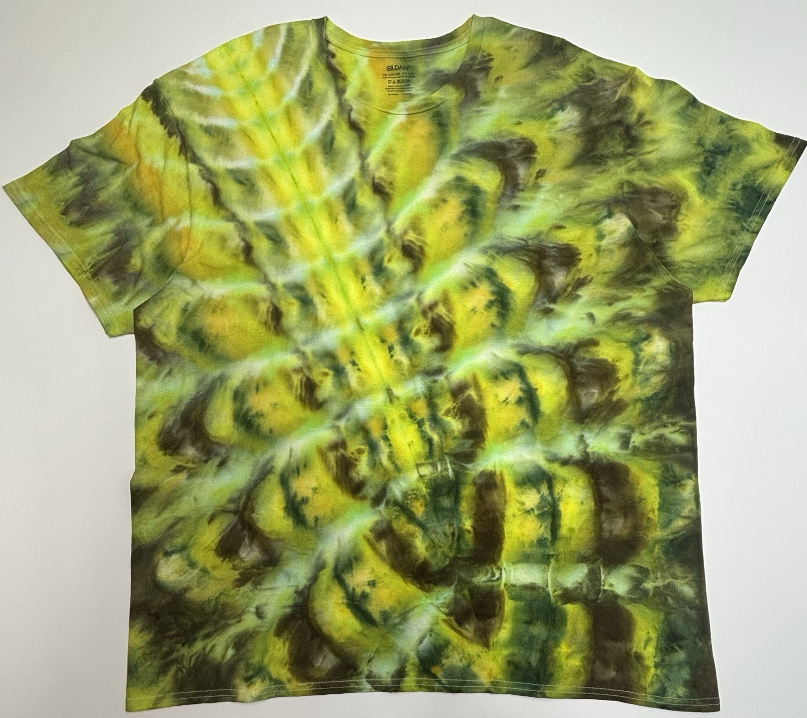 Handmade Ice Tie Dye Adult T-Shirt Unisex Size 2XL Multicolored Gildan Tee NEW