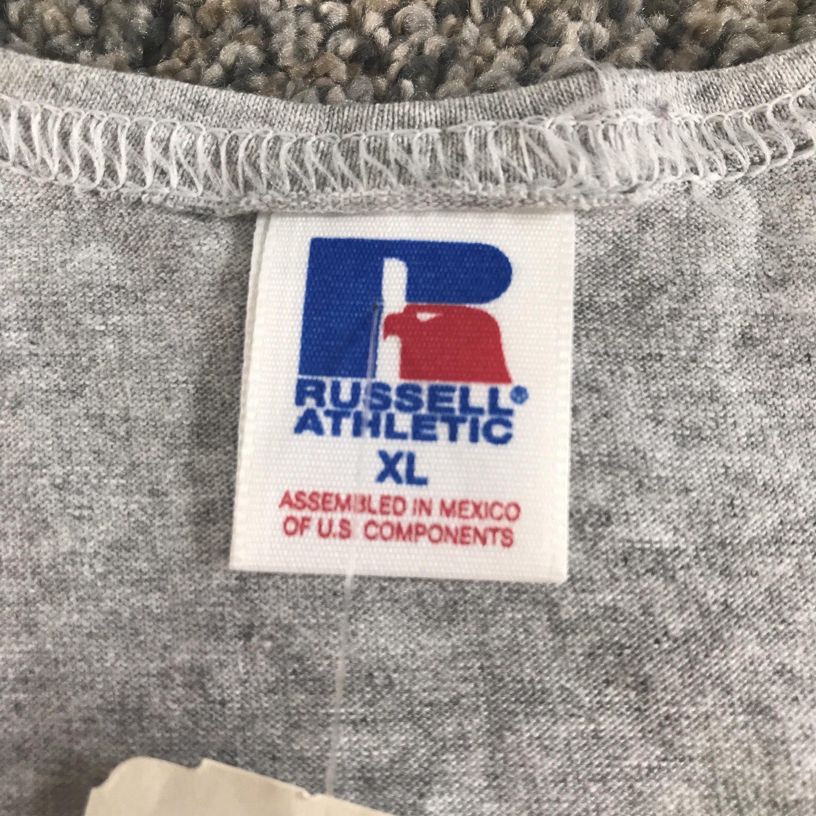 Vintage Russell Athletic Tank Top Mens XL Heather Gray Sleeveless Shirt Cotton