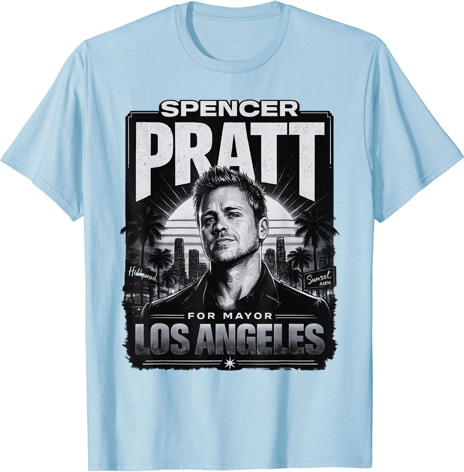 Spencer Pratt for LA Mayor California Humor Design T-Shirt T-Shirt