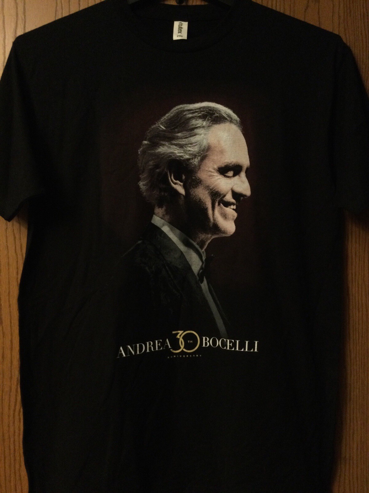 Andrea Bocelli – 30th Anniversary – 2024 Black Shirt – M – Tultex