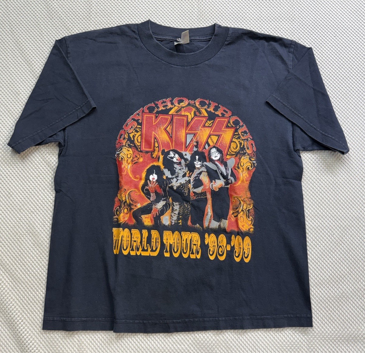 1998 KISS Alive Worldwide Tour Black Double Sided T-Shirt Smashing Pumpkins OG