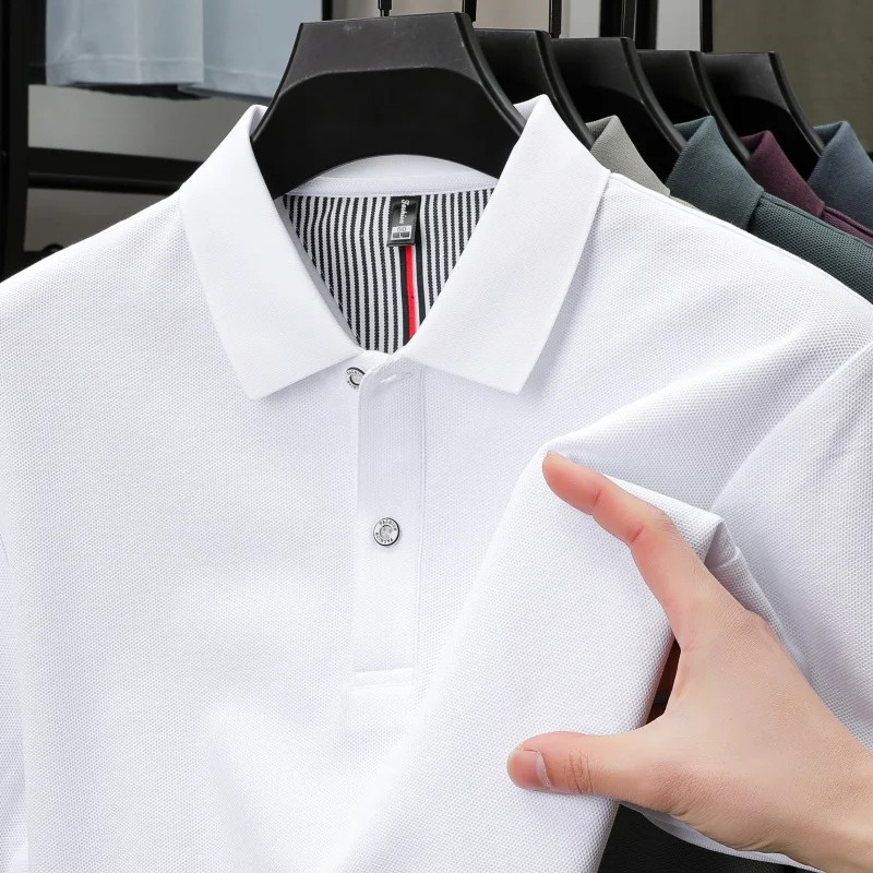 100% pure cotton short sleeved men’s polo shirt summer boutique fashion high-qua