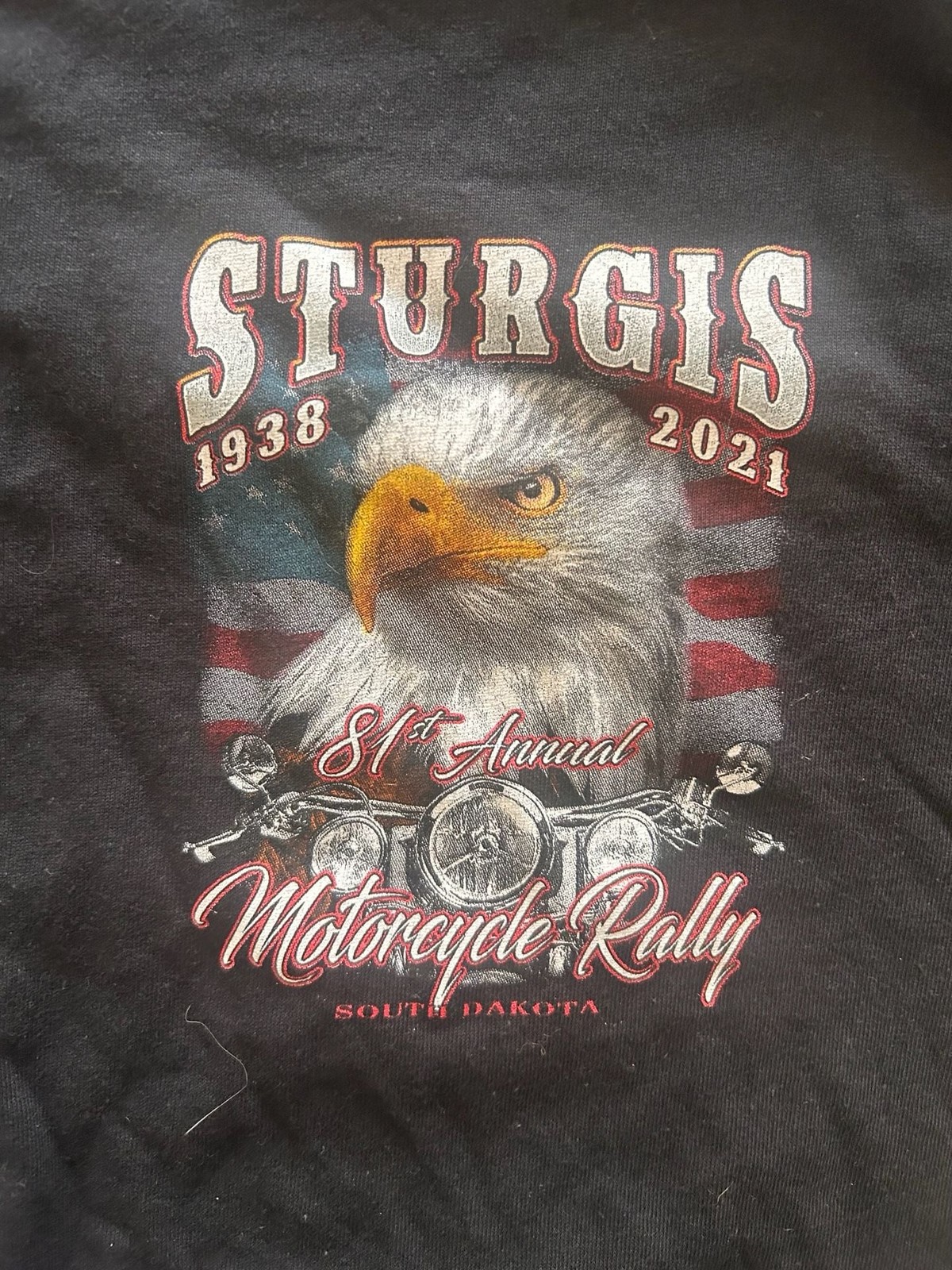 Gildan 81st Annual 2021 Sturgis Motorcycle Rally Eagle Graphic T-Shirt