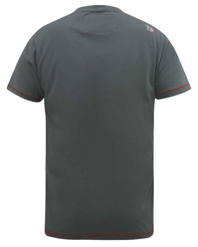 D555 Duke Big Mens Printed T-Shirt NYC Map Khaki 2XL 3XL 4XL 5XL 6XL (601313)