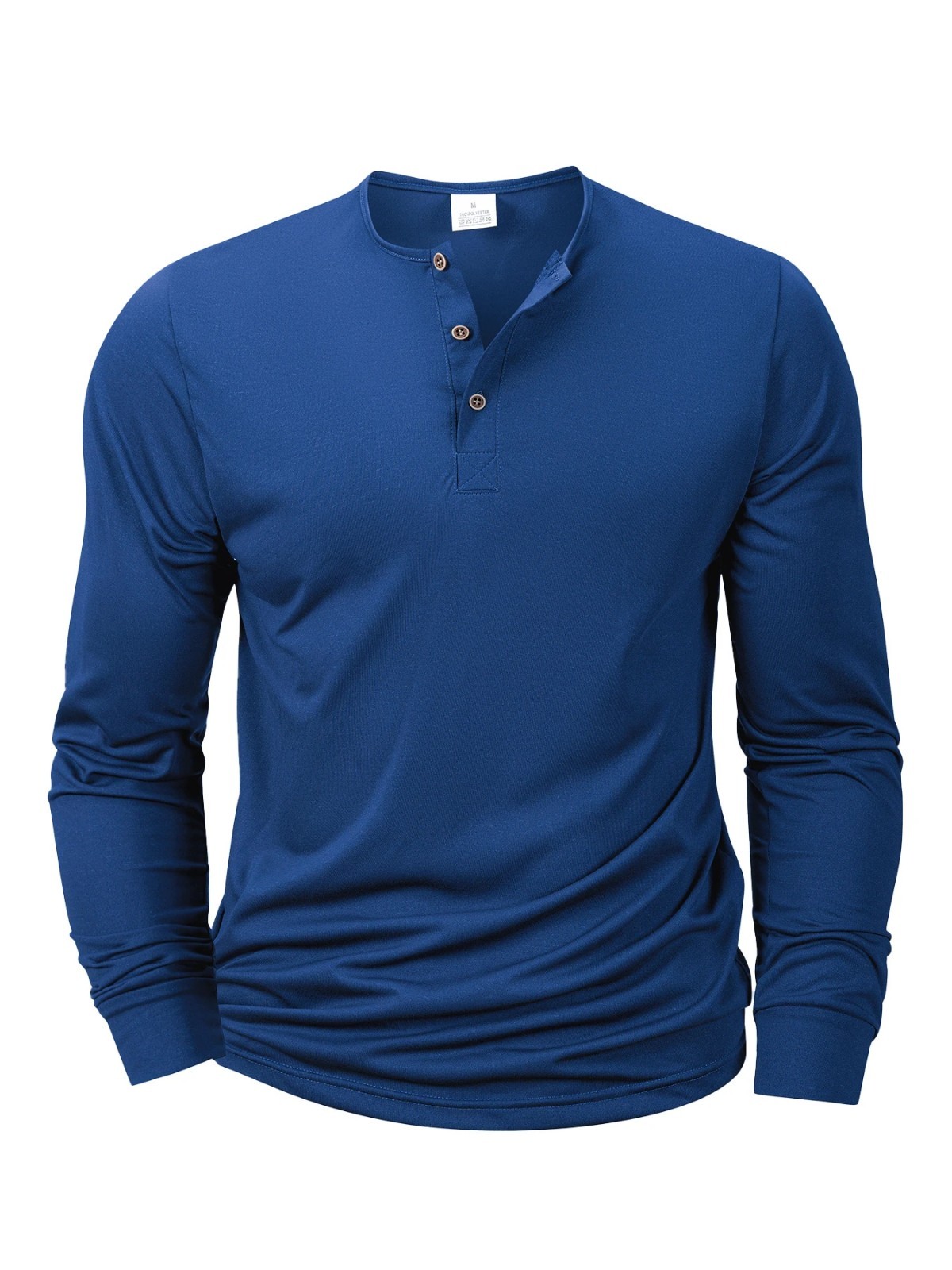 Men Long Sleeve Breathable Henley Button Tee Quick Dry Slim Fit Casual Top Gift