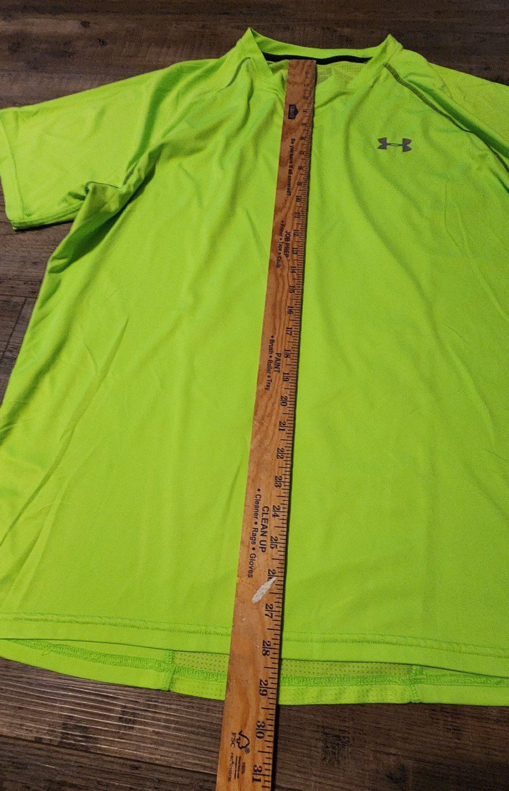 UNDER ARMOUR Neon Green MENS TSHIRT ADULT Maybe Size Large? Tag Is Worn 1390