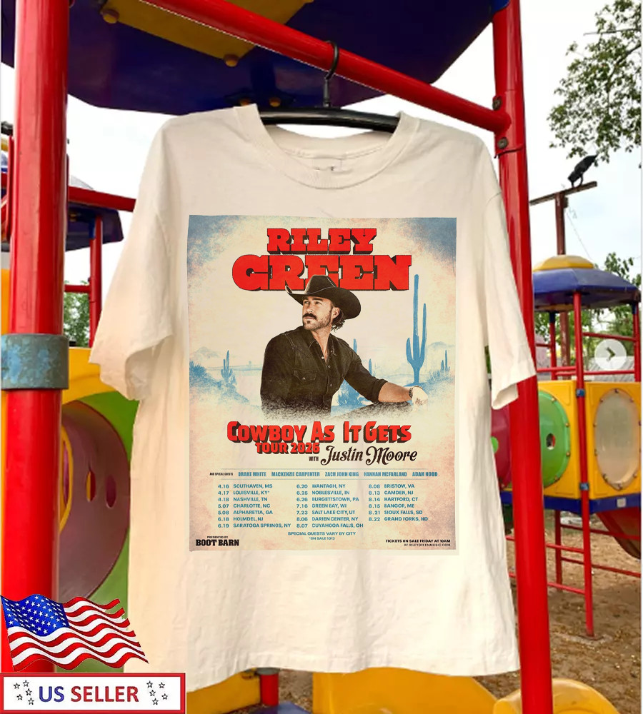 RILEY GREEN COWBOY AS IT GETS TOUR Gift for Fan T-shirt Full size S to 5X TU1621
