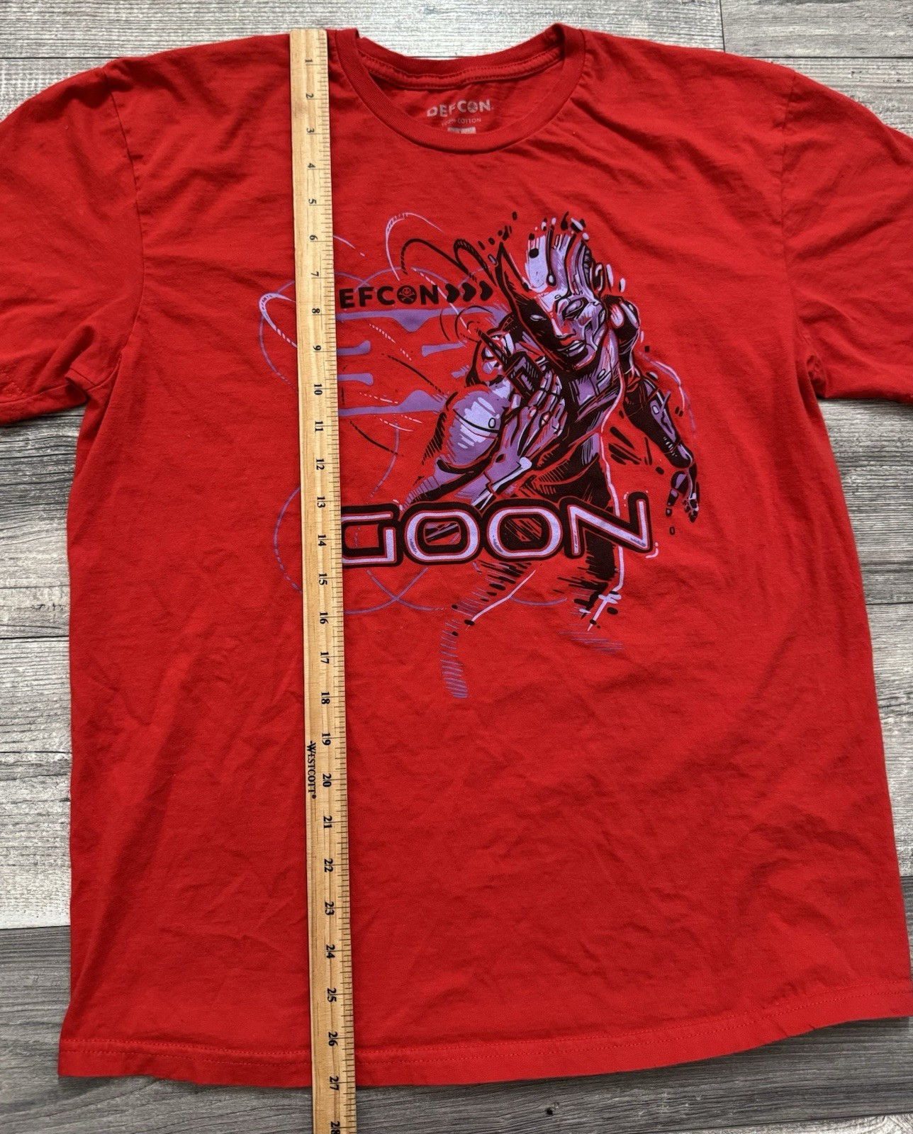 DefCon Goon Shirt Mens Large Security Hacking Training Red Short Sleeve Tee