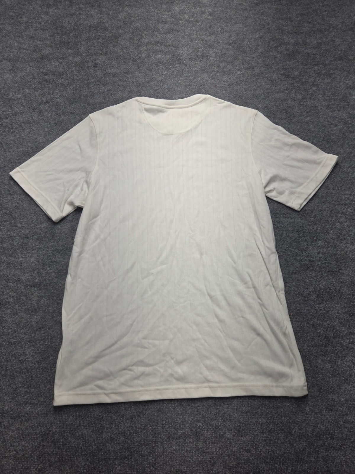 Covington Vertical Ribbed T Shirt Men Sz L White Short Sleeve Crew Neck Casual
