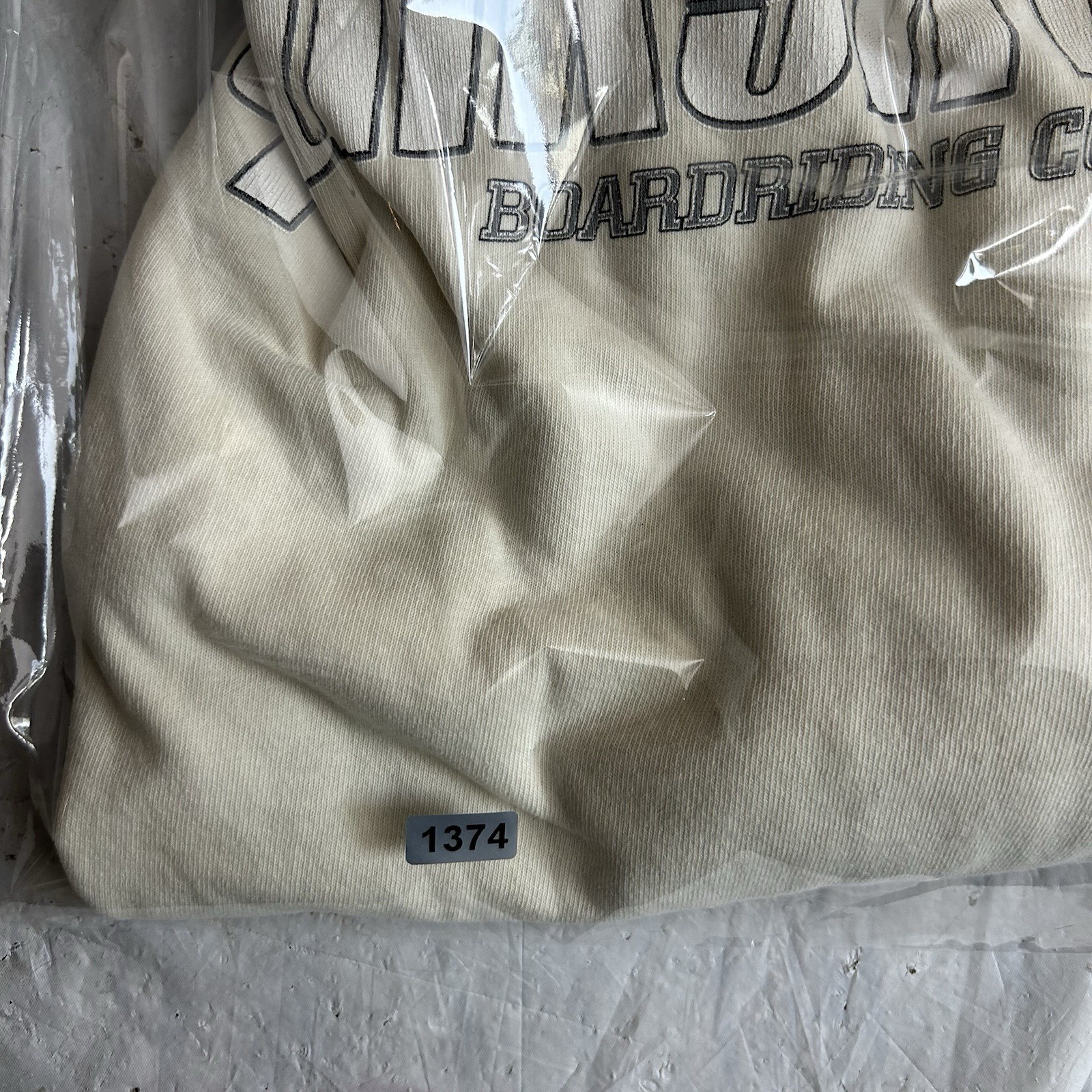 Vintage Quiksilver Long Sleeve Tee Shirt Men’s Large Beige Good Distress
