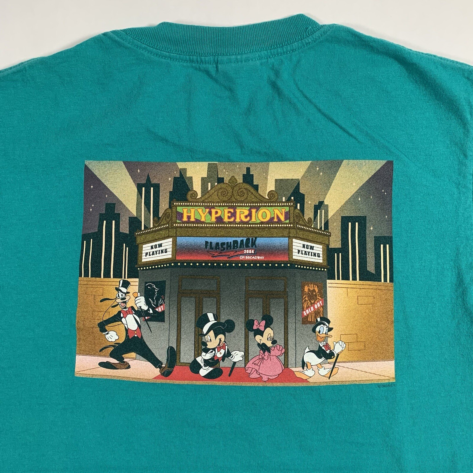 Vintage Disney Flashback Spring 2004 T-Shirt Mens Small Hyperion Broadway Mickey