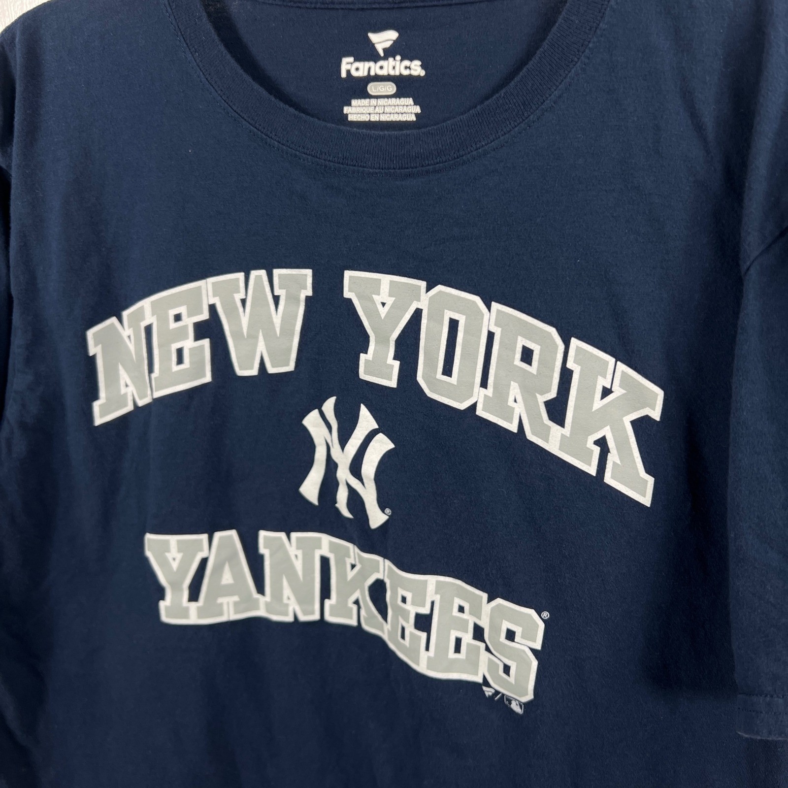 Fanatics Mens Large Navy New York Yankees Short Sleeve T Shirt