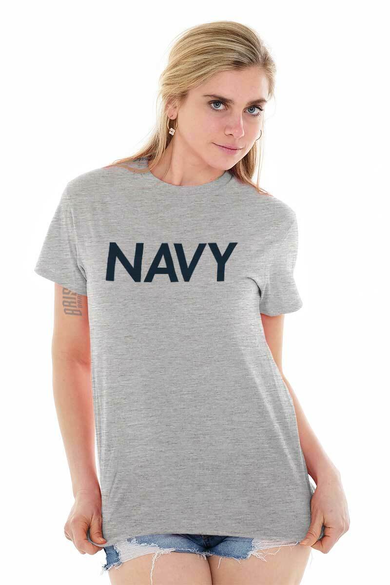 Navy PT Military USA Training Armed Forces Womens or Mens Crewneck T Shirt Tee