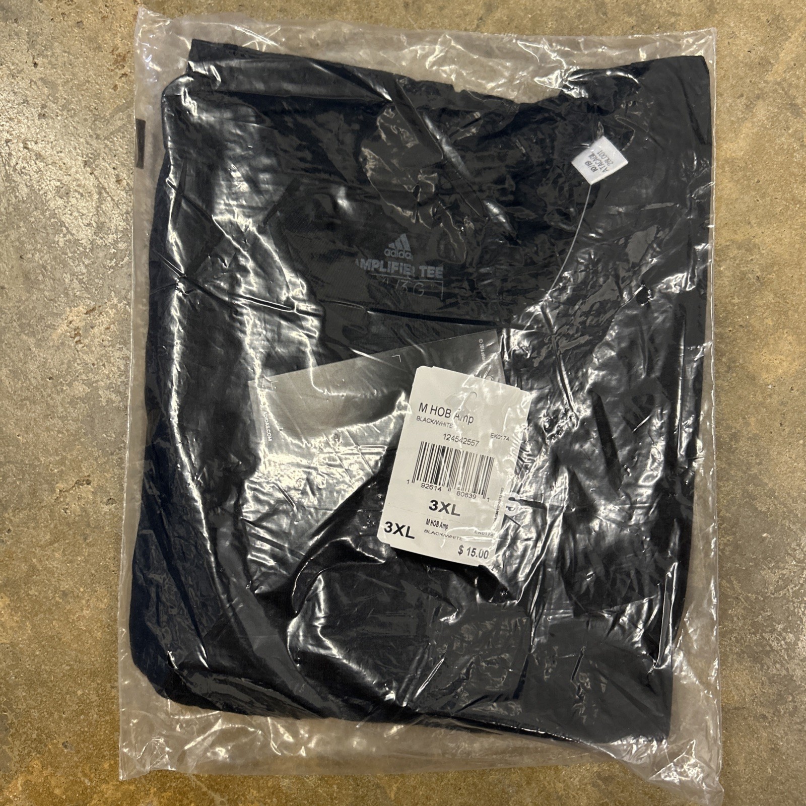 adidas Amplifier Cotton Tee Short Sleeve Black EK0174 Men’s Size 3XL – NWT
