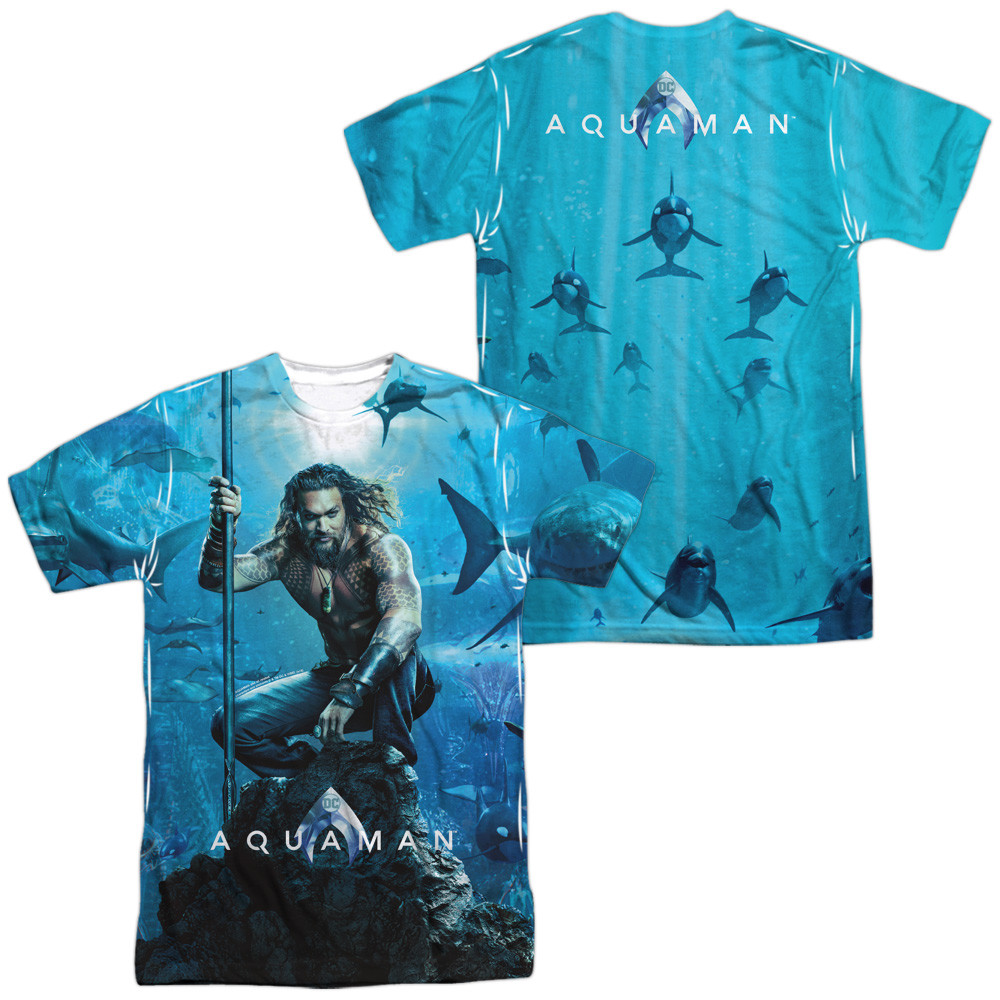 AQUAMAN MOVIE POSTER Licensed Adult Men’s Graphic Tee Shirt SM-3XL