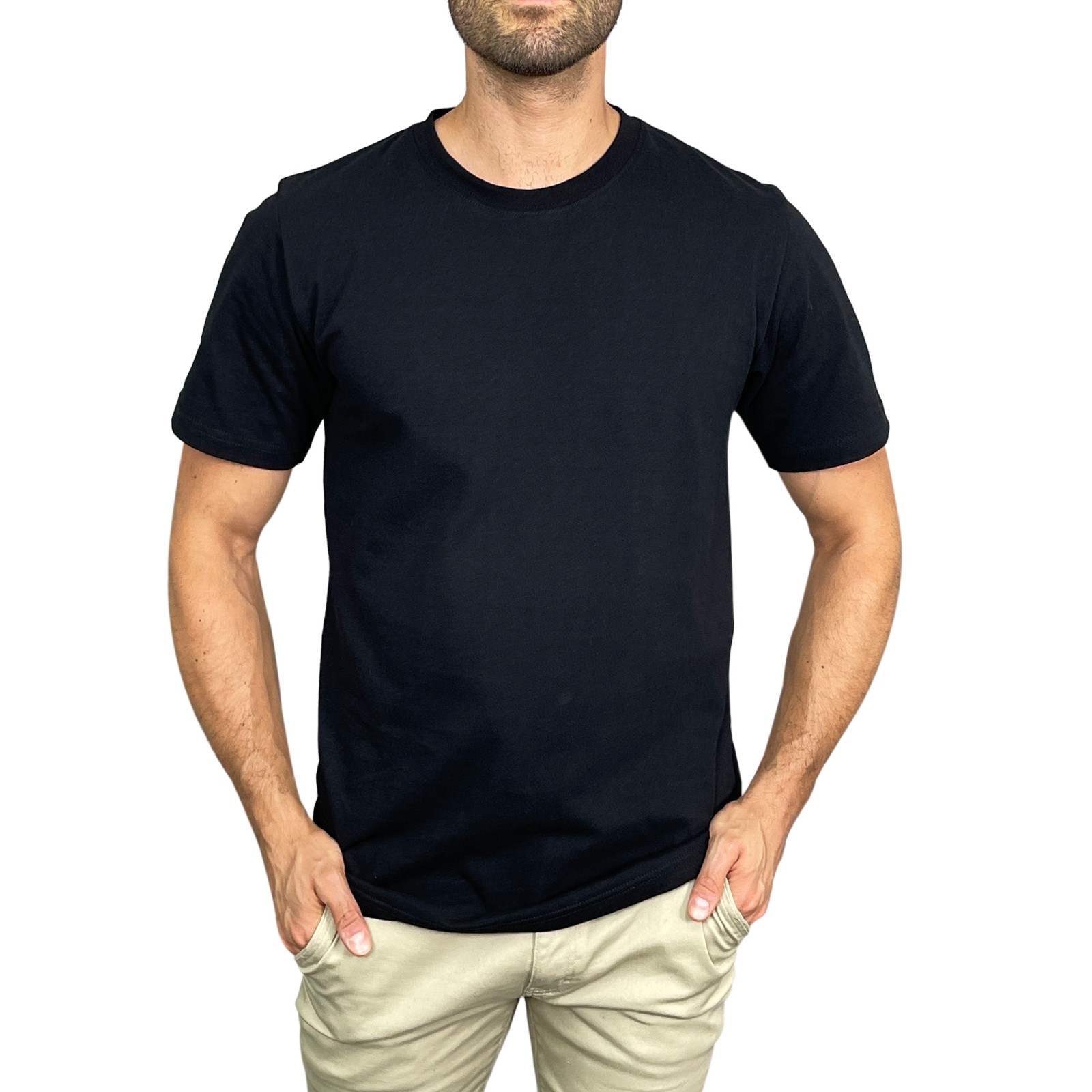 Access Men’s Heavyweight Short Sleeve Cotton Crew Neck T-Shirt (Pack of 3)