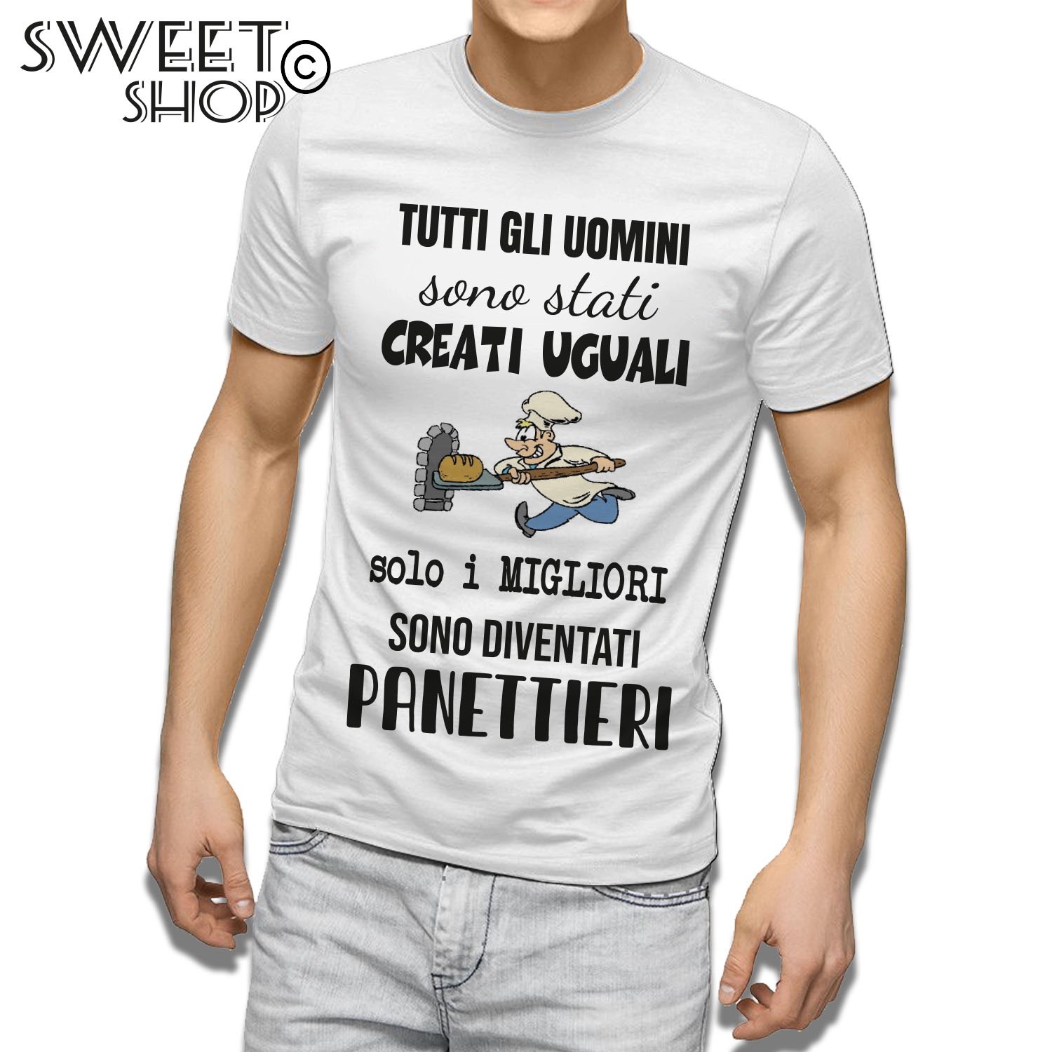 Mens T-shirt BEST BAKER TOP Cute Funny Party Gift Idea
