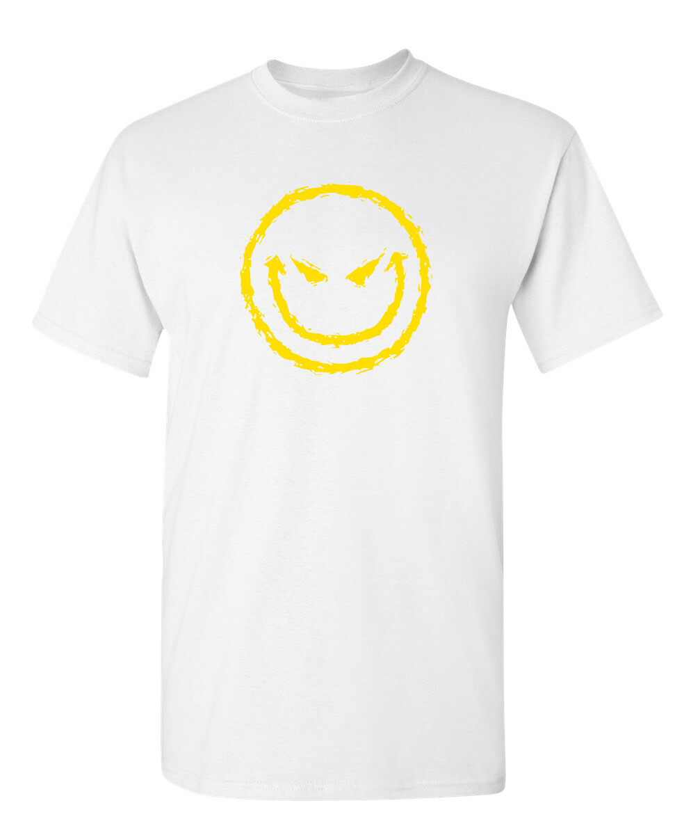 Evil Faces Sarcastic Humor Graphic Novelty Super Soft Ring Spun Funny T Shirt