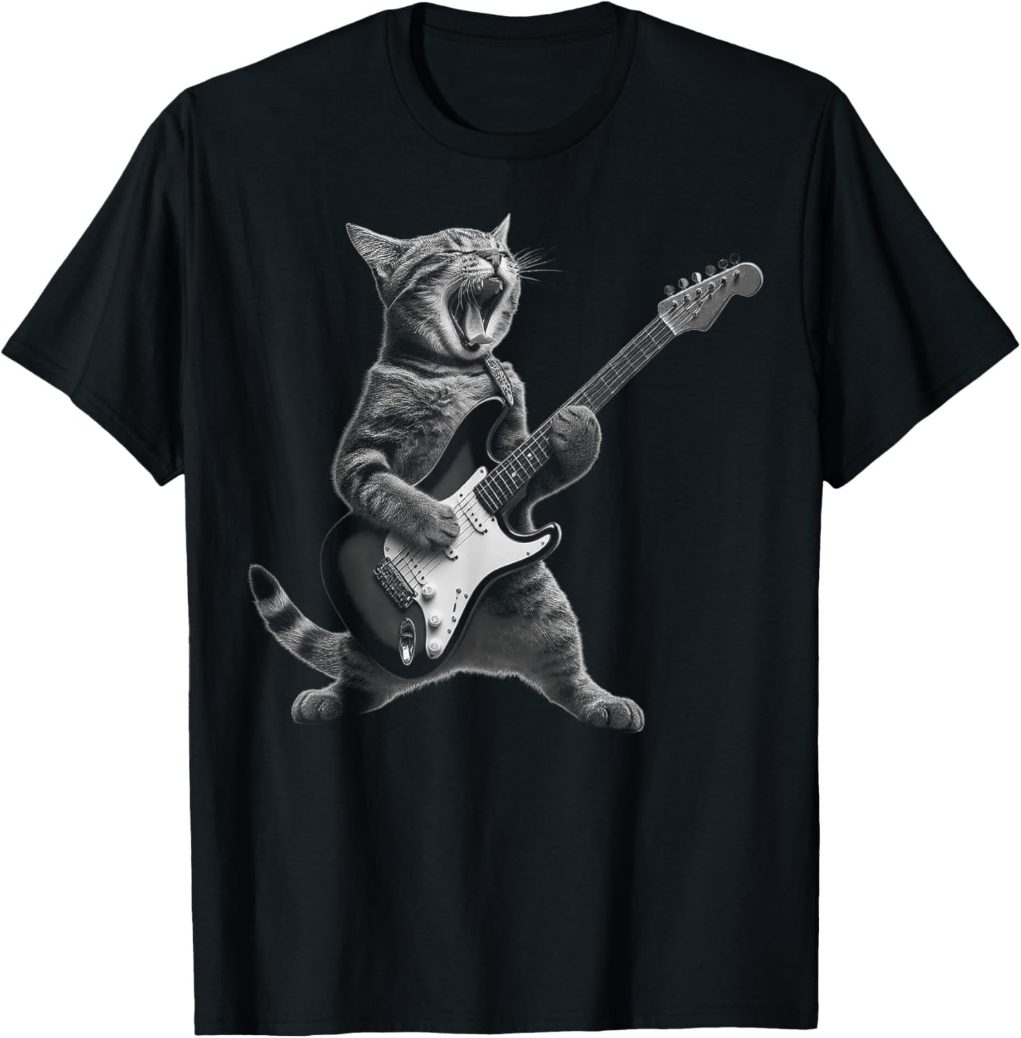Funny Cat Playing Guitar Rock and Roll Gifts Men Women Kid T-shirt Sweartshirt