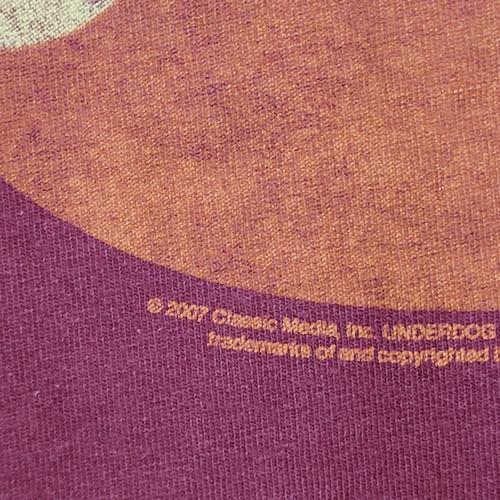 Under-Dog Superhero TV-Show Shirt M/L 21×27 Maroon Retro