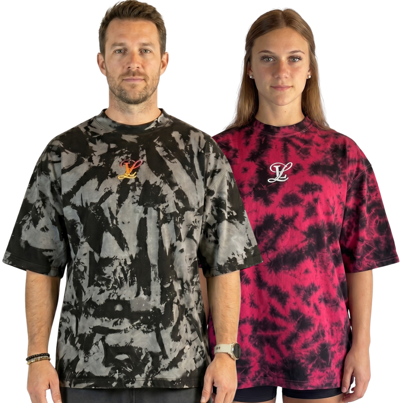 Unisex Cotton Oversized Tshirt Mens Women Washed Tie Dye Gym Tee Top T Shirt