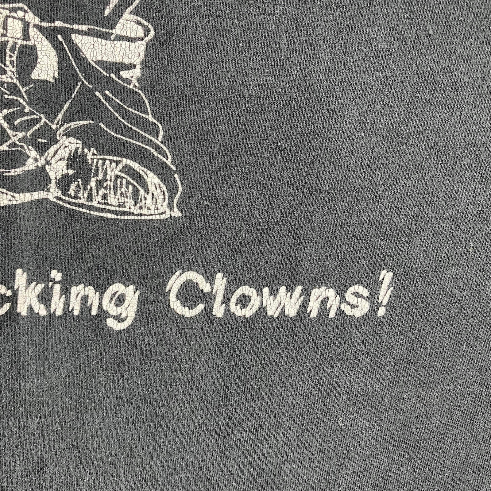 Vintage Y2K 2000s Offensive Clown T Shirt Large “We’re Not F%cking Clowns” Adult