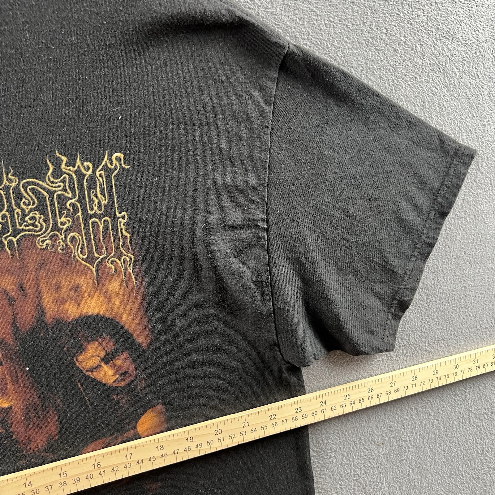 Vintage Cradle Of Filth Shirt Mens XL Black Death Metal Rap Tee Goth Flames 90s
