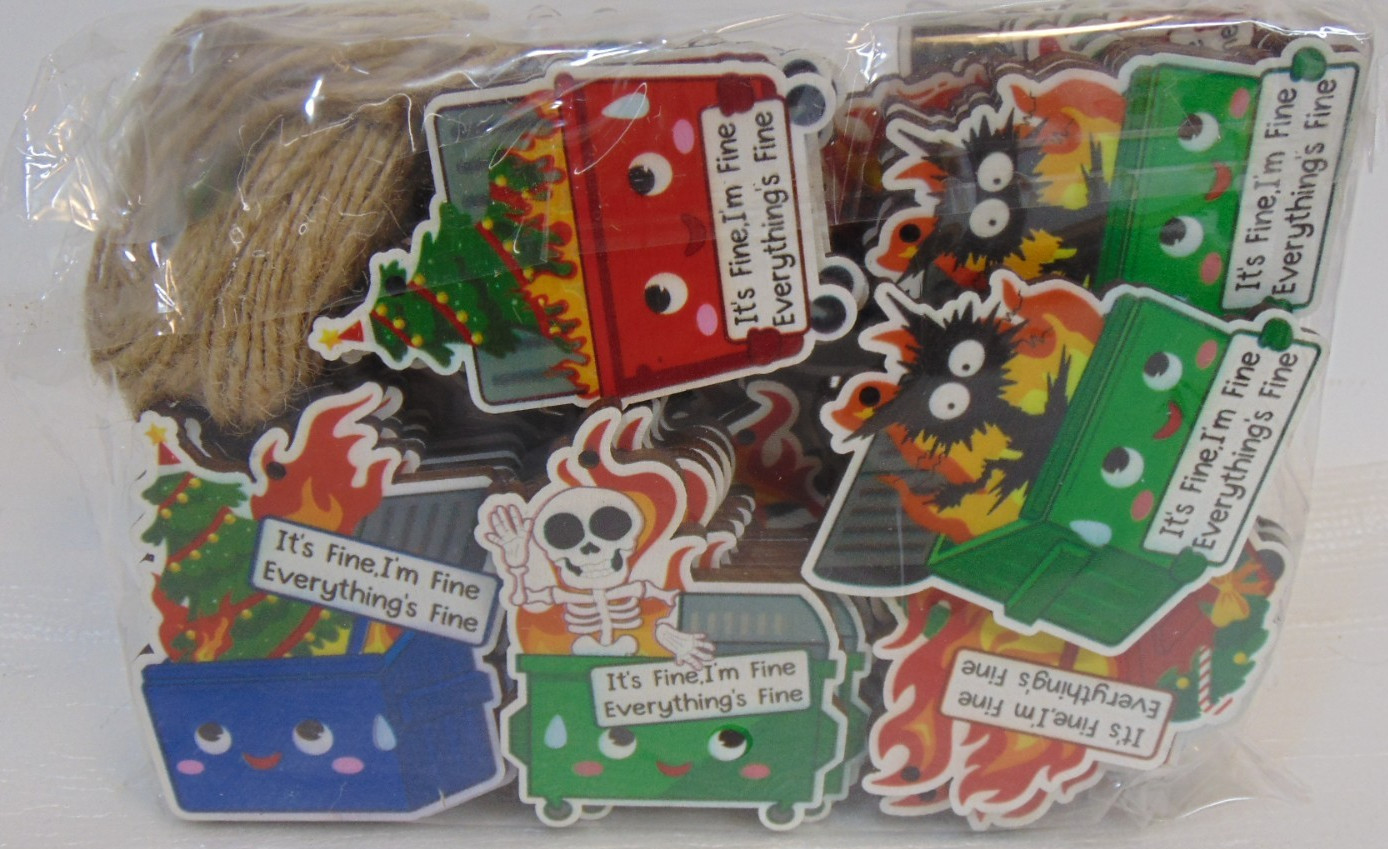 Dumpster Fire Ornaments Christmas EMS Nurse Friend Coworker Friends 50 PCS Gifts