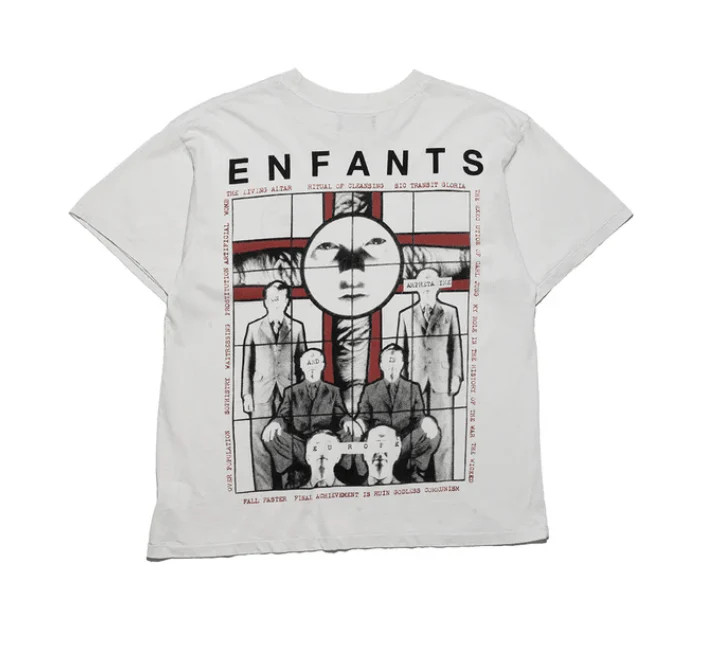 Enfants Riches Deprimes Ritual Prayer Short Sleeve Tee Shirt White Black Multi