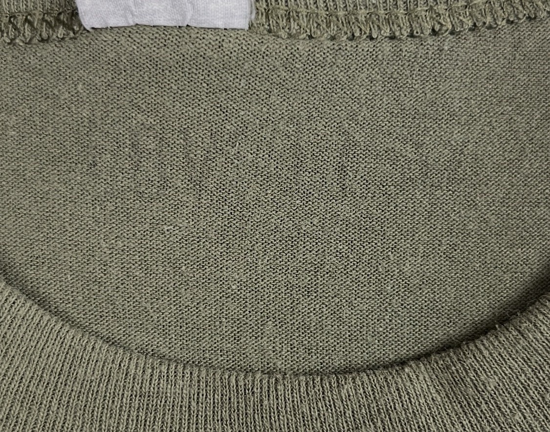 VTG Soffe T Shirt Tag M 17.5” PTP Single Stitch Sleeve Army Green Olive Military